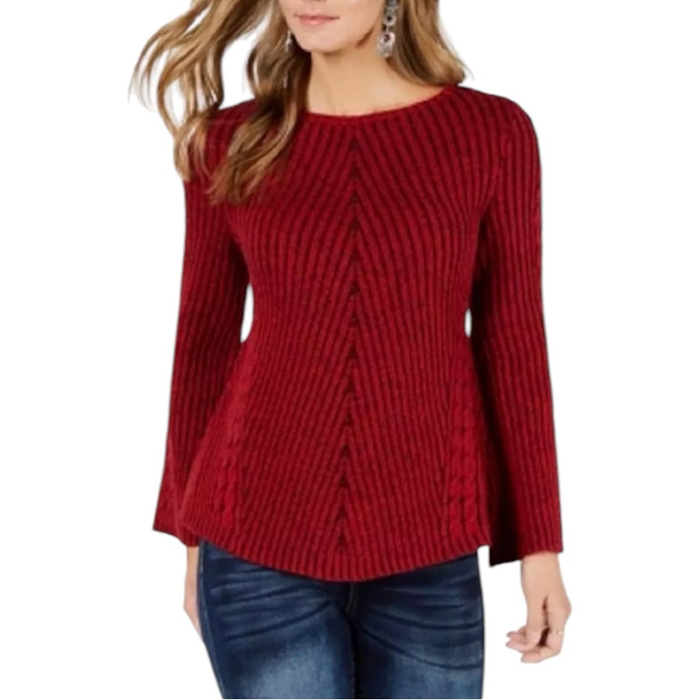 NWT Style & Co. Cable Knit Sweater Red